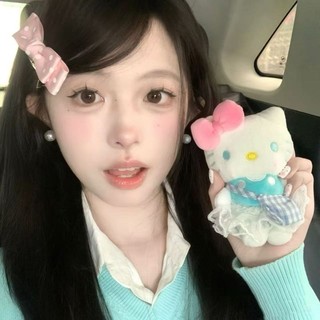 Cô Gái Màu Hồng Mềm Mại Chấm Bi Nơ Tóc Ngọt Ngào Cao Cấp Phụ Kiện Tóc