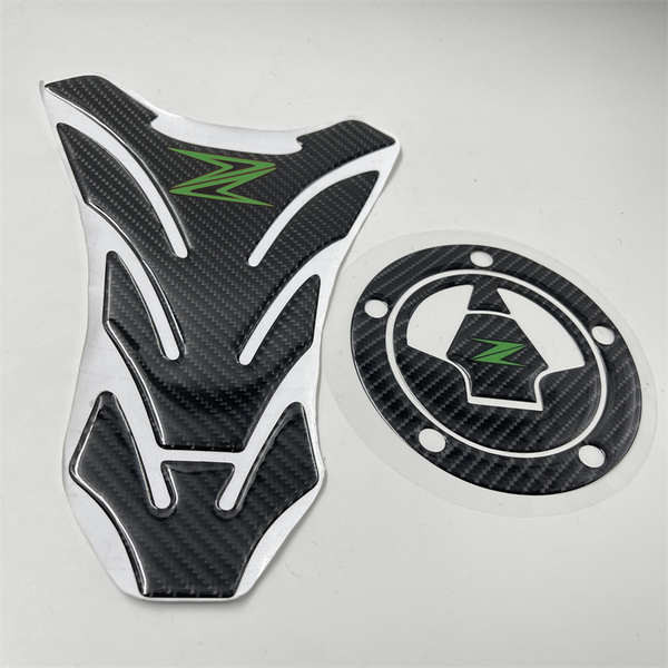 Kawasaki Z300 Z400 Z650 Z750 Z800 Z900 Z1000 Sợi carbon Bình Nhiên Liệu Miếng Dán Xương Cá Miếng Dán