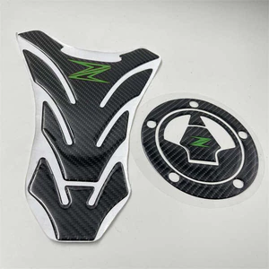 Kawasaki Z300 Z400 Z650 Z750 Z800 Z900 Z1000 Sợi carbon Bình Nhiên Liệu Miếng Dán Xương Cá Miếng Dán