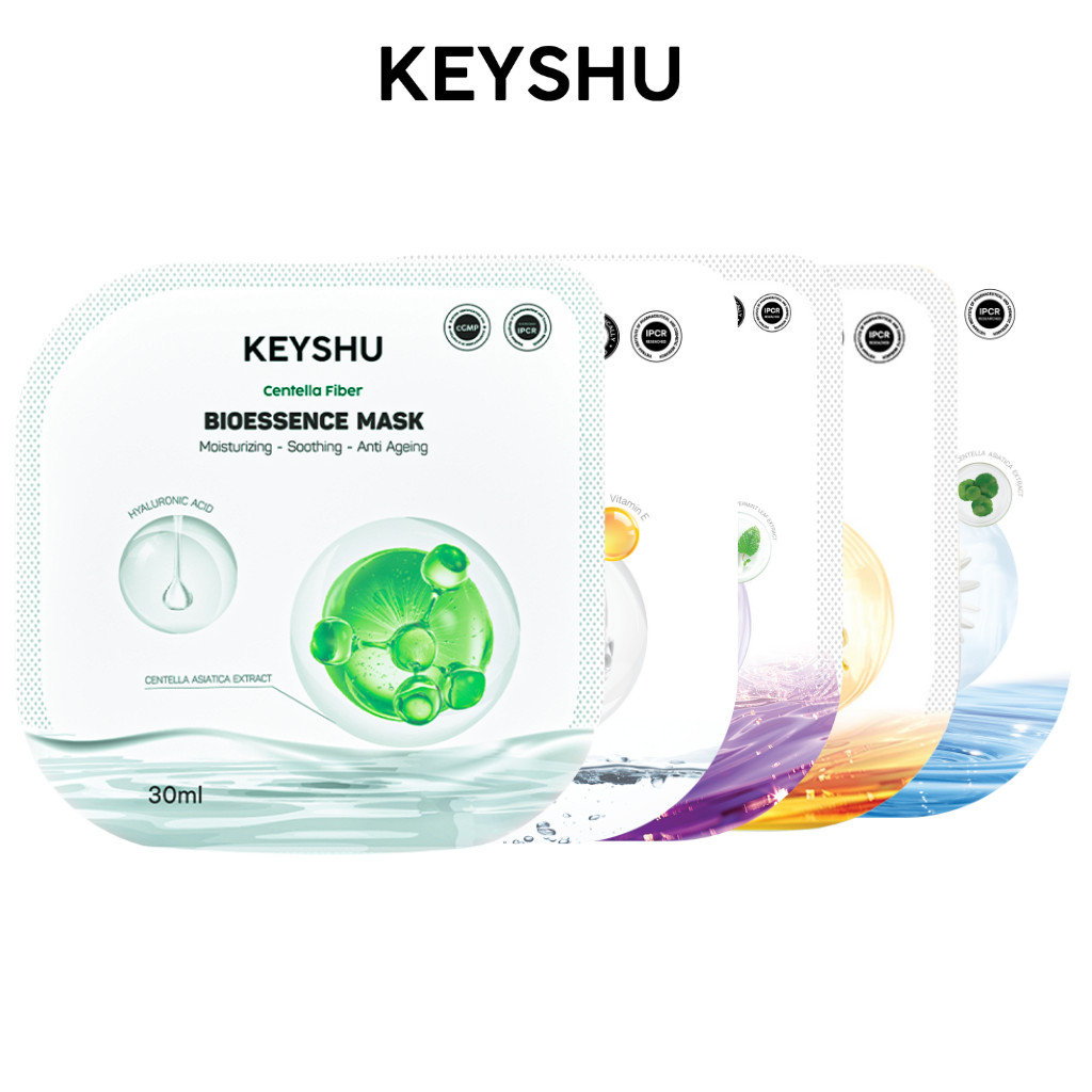 Combo 25 Miếng Mặt Nạ KEYSHU Gồm: Mặt Nạ Rau Má, Mặt Nạ Hành Tím, Mặt ...