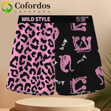 Quần Short Đi Biển Da Báo COFORDOS, Quần Lót Cao Cấp Quần Ngủ Nam, Quần Short Rời Cổ Điển Thường Ngày Quần Short Baggy Bloomers Quần Short Nam