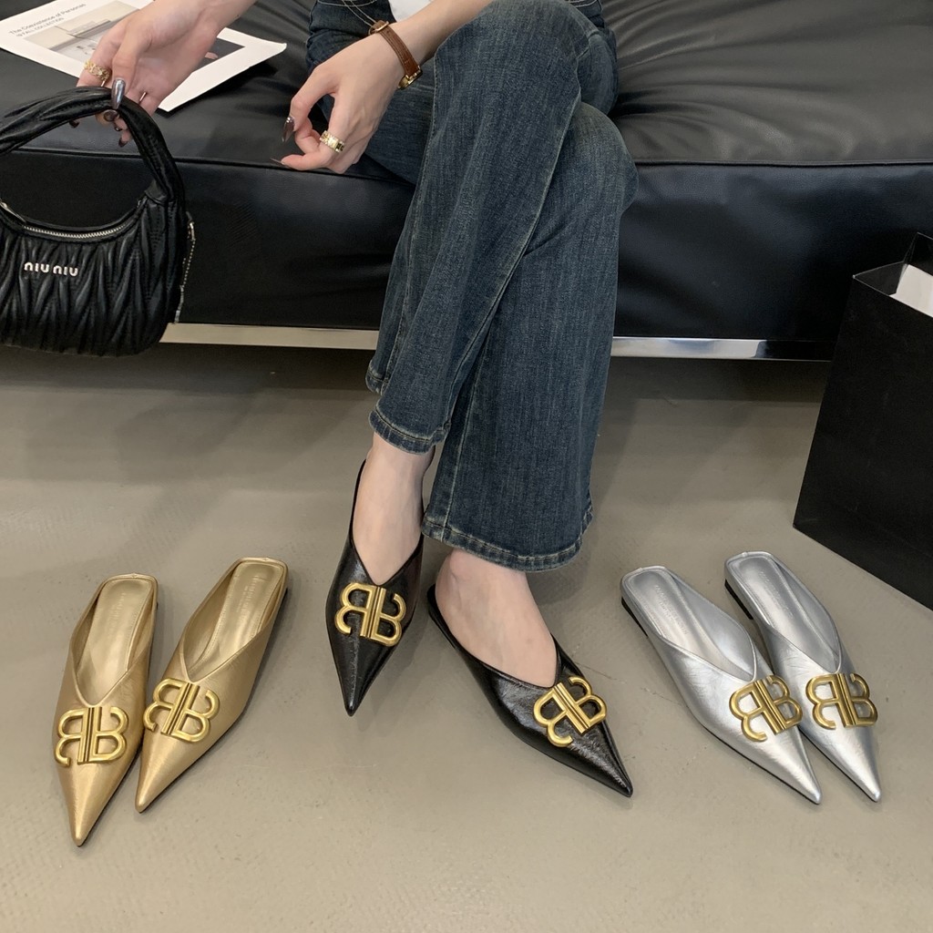 TT Tính Khí Giày Sandal Gót Thấp Dép Mùa Hè 2025 Phong Cách Mới Đế Mềm Nữ Mùa Hè