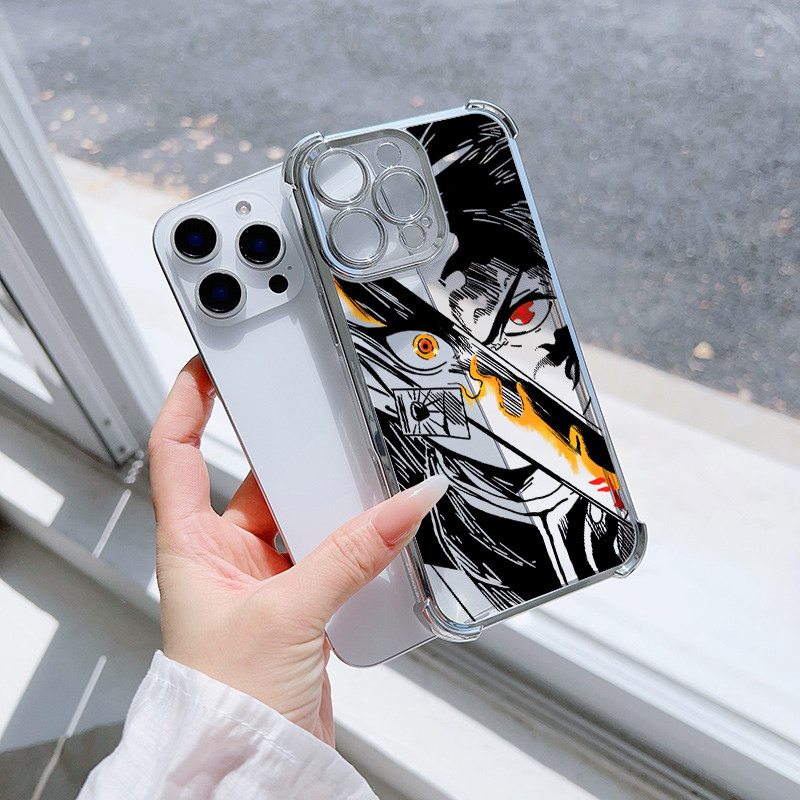 Ốp Lưng Cho Xiaomi Redmi Note 14 Pro Plus 5G 9 10 11 12 13 Pro 10S 11S 14C 12C 10C 9A Vỏ Mạ Anime Demon Slayer Họa Tiết Trong Suốt Giáp Silicon Mát Bảo Vệ Camera
