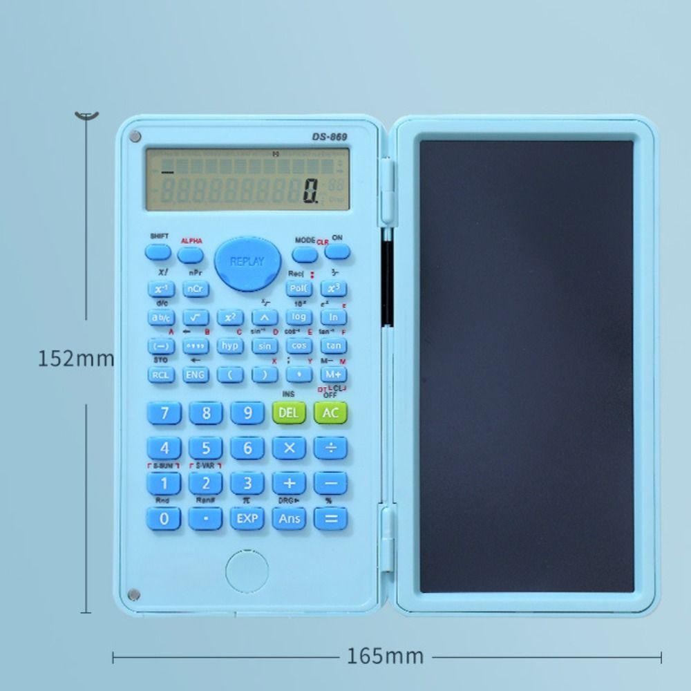 Máy tính khoa học SLICELLIFE với Notepad LCD, Máy tính toán có thể gập lại di động, Đa chức năng 12 chữ số Bảng viết tay 2 TRONG 1 Văn phòng trường học