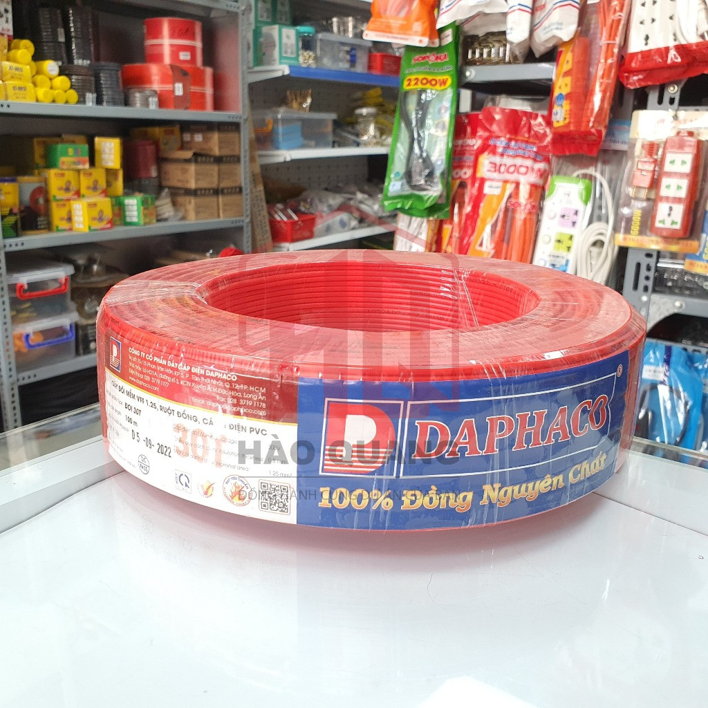 [Mét] Cáp điện Daphaco 2x30 (30T) lõi đồng – Dây điện dân dụng cao cấp – Bán lẻ theo mét