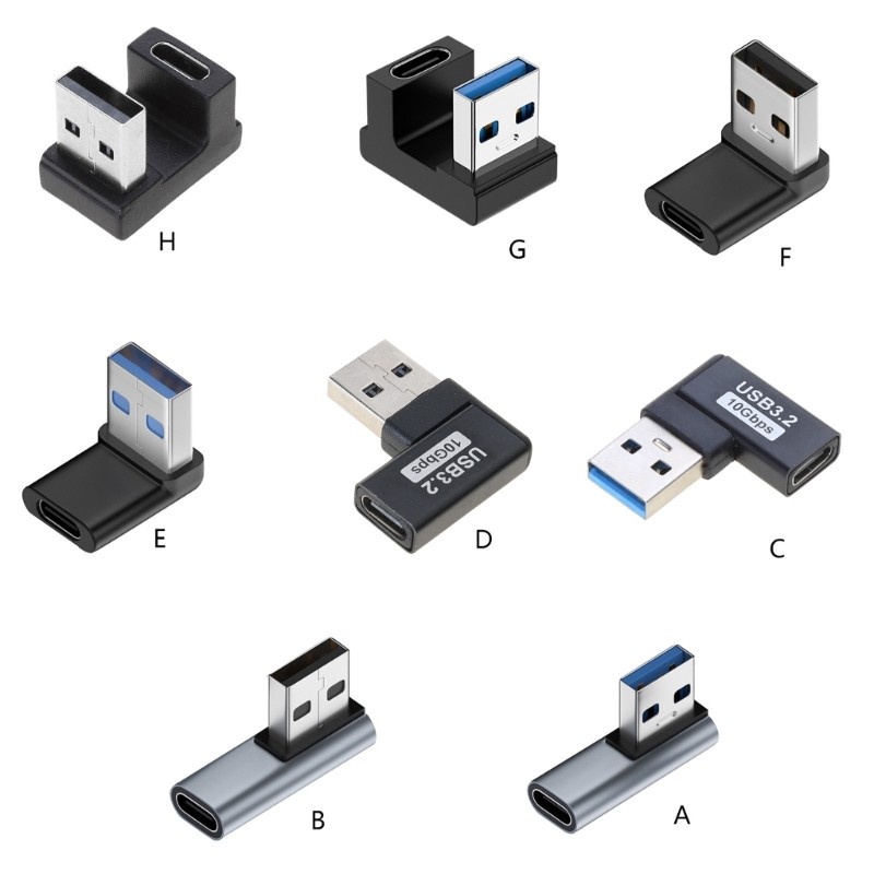 Camp USB 3 0 Nam Sang Type C Nữ Góc Trái 90 Độ Adapter 10Gbps Cho Laptop