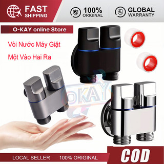 Van góc hai chiều chất lượng cao, van khóa nước tự động chuyên dụng cho nhà vệ sinh máy giặt