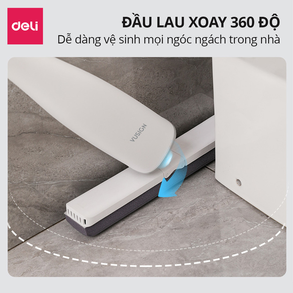 Cây lau nhà mút xốp tự vắt thông minh DelixVusign cao cấp siêu thấm hút tiện lợi dễ dàng vệ sinh mọi ngóc ngách | BigBuy360 - bigbuy360.vn