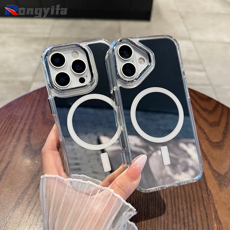 Ốp Từ Gương Cho Xiaomi 15 Ultra 14T Pro 14 13T 12T 12S 13 Ultra 12 Mi 11 11T 10T Pro Lite 12X Civi 4 Pro 3 2 1s Ốp lưng Sang Trọng Sạc Không Dây Ốp Lưng