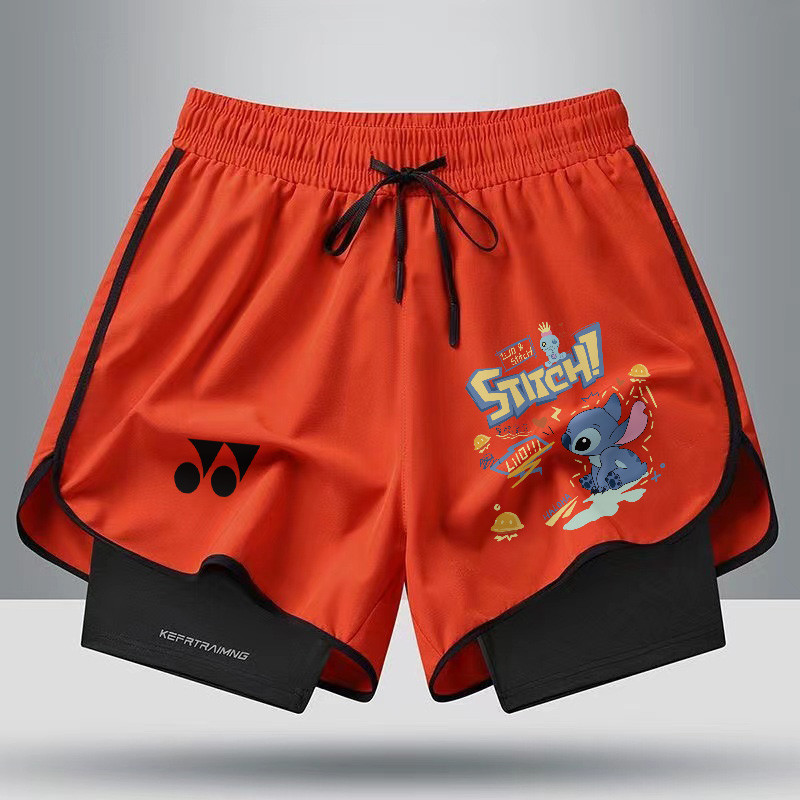 Quần short hai lớp thi đấu YONEX hợp thời trang nam và nữ mới chống đi bộ tốc độ nhẹ cầu lông khô chạy bộ quần short thể thao bóng rổ