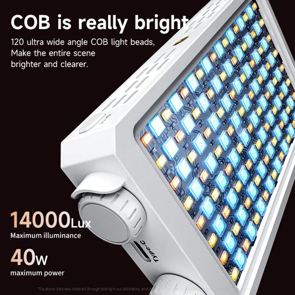 Đèn máy ảnh LED FUHUIOT RGB, Đèn Video LED Mini 40W 2800-9000K, Chế độ FX 8 có thể điều chỉnh đa chức năng có đèn chụp ảnh bỏ túi ba chân Studio ảnh