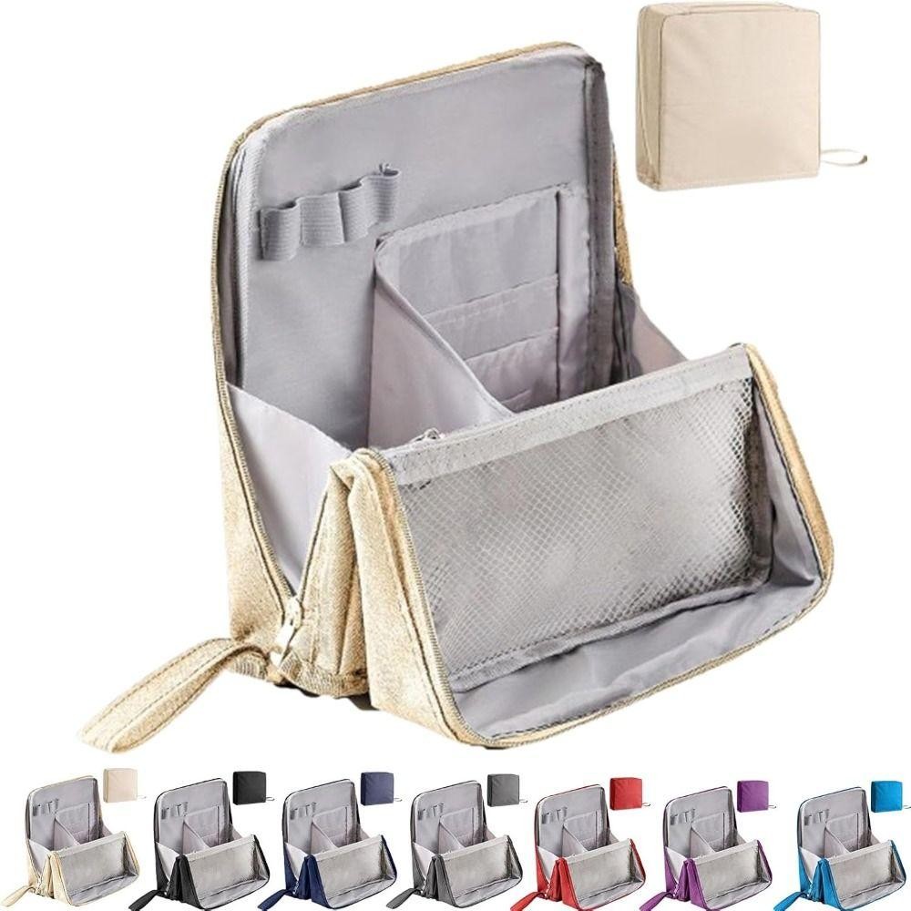 [Vận chuyển nhanh] Túi trang điểm đứng SIMPLEAID, Túi đựng mỹ phẩm chống nước dung tích lớn, đa chức năng có ngăn vải Túi đựng bút sinh viên nữ