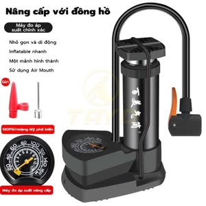 TAYO Bơm xe máy xe đạp nhỏ gọn đầu van đa năng Bơm Xe Đạp Áp Suất Cao