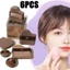 AFTEROF 6 chiếc Máy xay sinh tố trang điểm Puffs, Miếng bọt biển trang điểm màu sô cô la Mini, Dụng cụ trang điểm khô chuyên nghiệp Bột mềm Puff cho người đẹp