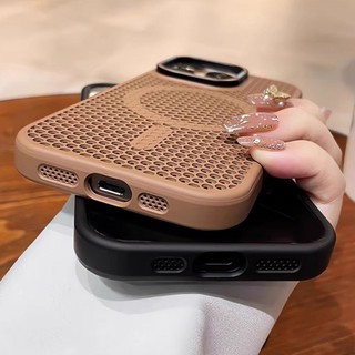 Ốp Làm Mát Từ Tính Mới Cho iPhone 16 Pro Max 15 14 13 12 Pro Max 15 Plus 16 Plus Kim Loại Camera Đứng Thông Minh Vỏ Cứng Chống Sốc