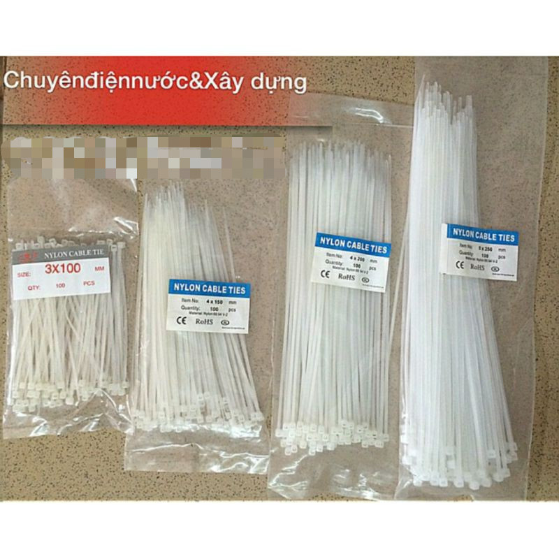 Dây Rút Nhựa Đủ Size 10cm 15cm 20cm 25cm 30cm 40cm 50cm Cáp Rút Nhựa Đủ ...