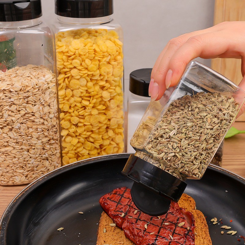 Gia Vị Trong Suốt Chai Muối Tiêu Bình Lắc Nhựa Thịt Nướng Gia Vị / Lọ Cho Gia Vị Muối Và Tiêu Bình Lắc