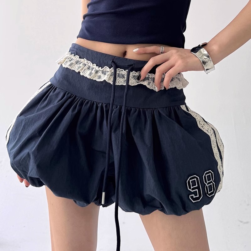 Milyfashion Co Giãn Eo Ren Khâu In Hình Thường Ngày Bud Lông Tơ Quần Short Hợp Thời Trang Quần Áo Nữ