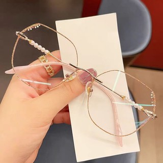 Thời trang tại chỗ nàng tiên cá nước mắt không khung kính đọc sách trơn đa giác kính hoa nữ độ phân giải cao chống xanh