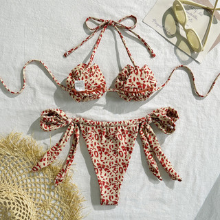 Đồ bơi nữ Dây hoa báo Đồ bơi Bikini hai mảnh