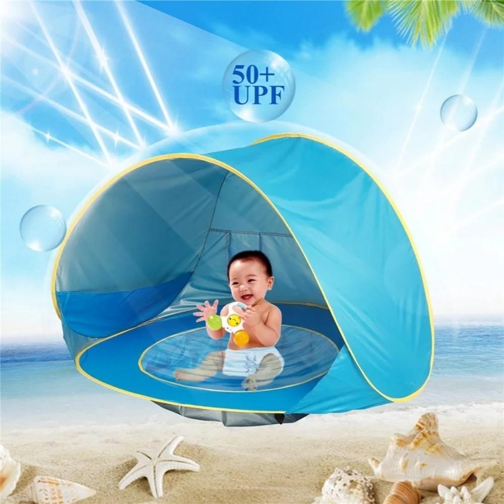 Lều đi biển trẻ em METUBE, Lều đi biển bật lên di động cho bé, Tấm che nắng cắm trại ngoài trời chống tia cực tím chống nước cho trẻ em