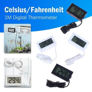 [Nhà Điện] Màn Hình LCD Kỹ Thuật Số 1M Có Đầu Dò Chống Thấm Nước Cảm Biến Nhiệt Độ C / Fahrenheit Cho Tủ Lạnh Bể Cá