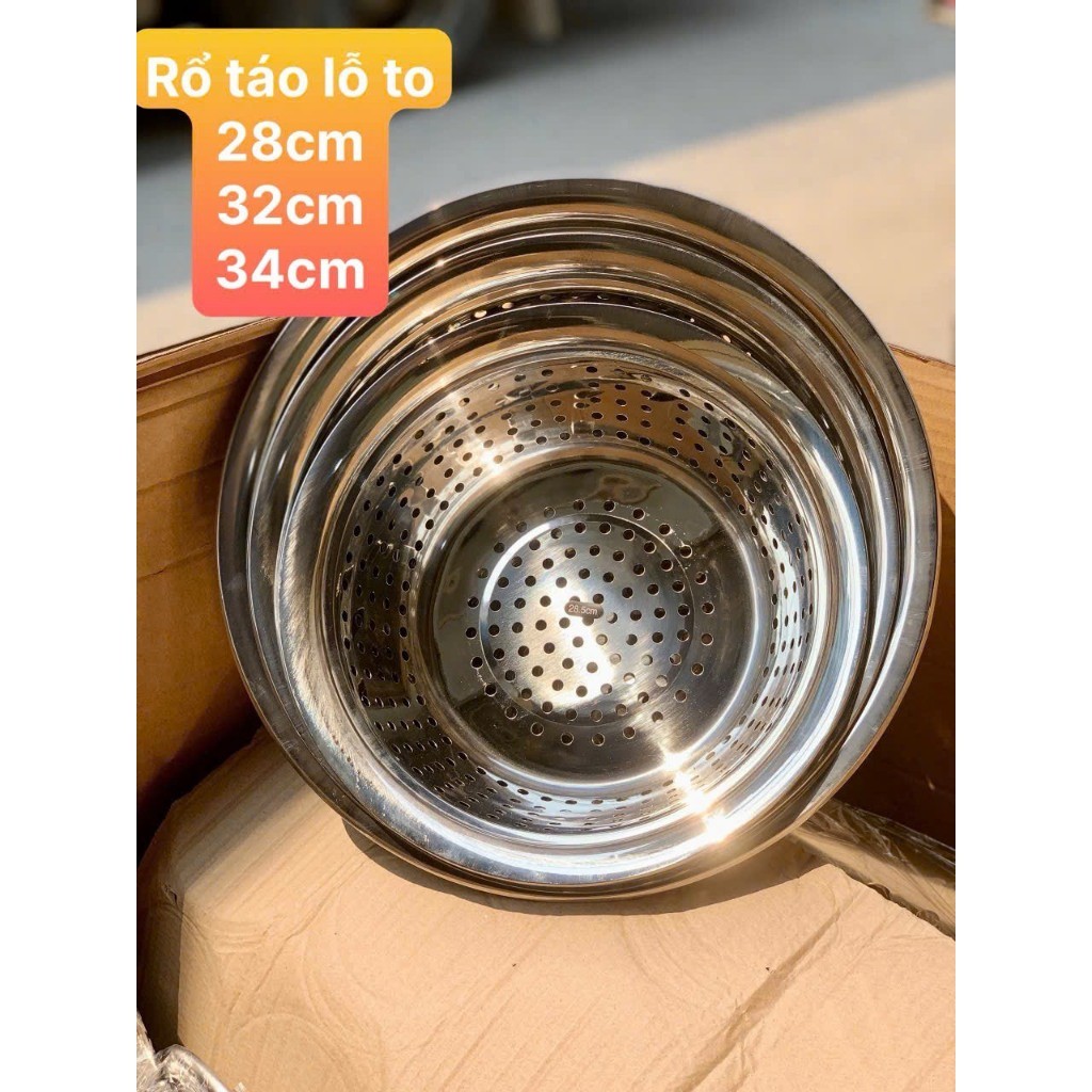 Rổ inox 304 cao cấp an toàn tuyệt đối cho sức khỏe, rá vo gạo