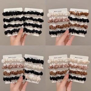 【Phụ Kiện Tóc】Set 8 Dây Buộc Tóc Scrunchie Đẹp Thời Trang Hàn Quốc