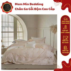 Bộ Chăn Ga Gối Chất Liệu Tencel Cao Cấp Mềm Mại Thiết Kế Họa Tiết Tối Giản Quý Phái - MemMinbedding Luxury