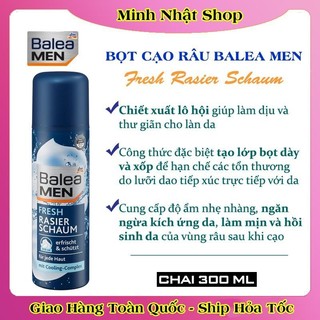 Bọt cạo râu Balea men Đức 300ml cho da nhạy cảm -Date mới nhất