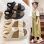 sandal bé gái dép quai hậu cho bé quai nhún xinh xắn êm chân QCCC full hộp trắng cho bé từ 3 tuổi NHUN115
