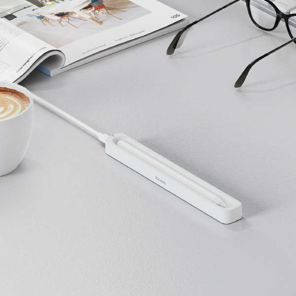 Thùng sạc bút điện dung Baseus Thích hợp cho ipadpencil Bluetooth Bút điện dung từ tính Sạc không dây Stylus Máy tính bảng air5 Hộp lưu trữ bảo vệ chống chạm cảm ứng với