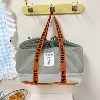 Túi mua sắm di động Snoopy Dung tích lớn Cắm trại Du lịch Túi hành lý có thể gập lại Túi đeo vai đa chức năng nhẹ