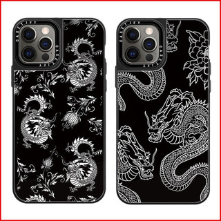 Ốp lưng gương cho iPhone 16 15 14 13 12 11 Pro Max X XR XS, ốp điện thoại chống sốc cứng hình rồng Trung Quốc