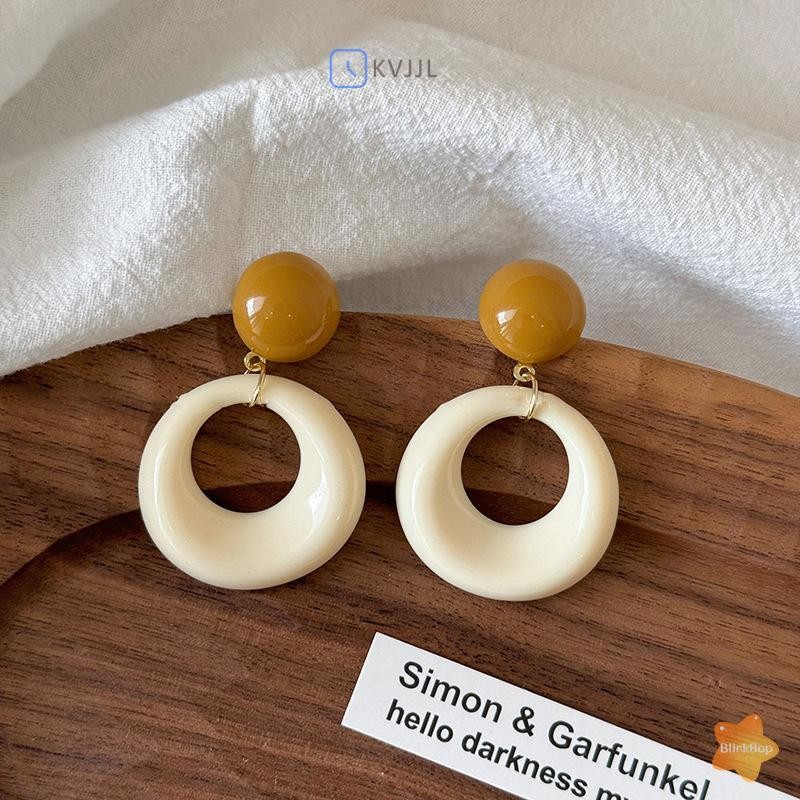 [KvJJL-t] Bông tai mặt dây chuyền hình tròn Acrylic đầy màu sắc tươi mát dành cho nữ Thời trang cá nhân Phụ kiện hàng ngày Trang sức dự tiệc mới