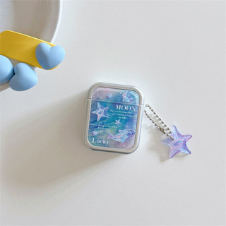 Ocean Star + Mặt dây chuyền cho Airpods 1 / 2 3 Pro Pro Pro2 Airpods4 Bộ tai nghe Vỏ bảo vệ Bluetooth không dây Air Pods Pro 3 4 Vỏ bảo vệ tai nghe