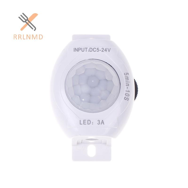 RRLNMD Cảm Biến Chuyển Động 5V-24V 3A Kích Hoạt Hẹn Giờ Tự Động Phát Hiện Chuyển Động TRÊN TẮT Dải Đèn LED Cảm Biến Chuyển Động PIR MỚI