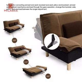Bản lề cơ chế giường Sofa 2 miếng - 3 vị trí Góc có thể điều chỉnh màu đen