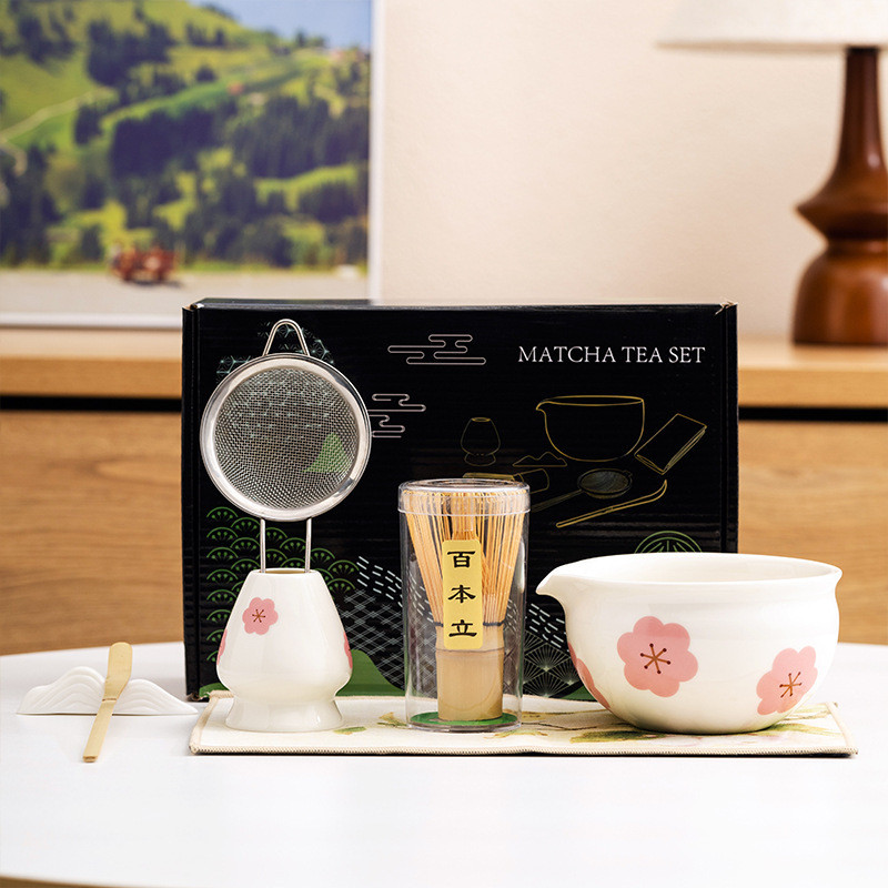 4 / 5 / 7 Bộ Máy Xay Sinh Tố Matcha Nhật Bản Với Máy Đánh Tre Matcha Bàn Chải Muỗng Cà Phê Lò Cho Cửa Hàng Đồ Uống DIY Dụng Cụ Làm Trà
