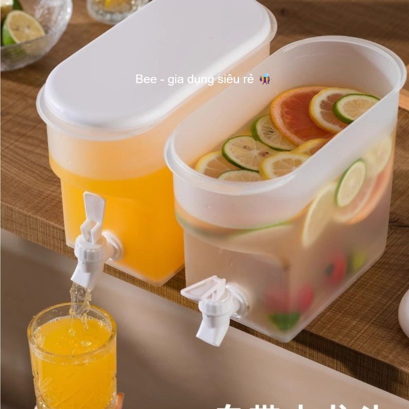 Bình đựng nước 3,5L - Bình đựng nước ép, trà sữa có nắp, Bình pha chế mang theo du lịch có van tiện dụng (mã 6785)