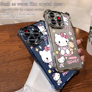 Ốp Điện Thoại Tranh Hồng Fashion Cat Cho Realme C63 C60 C75 GT7 Pro C51 C53 C55 C35 C33 C31 C30 C30S C11 Note 50 Narzo 50i 50A Prime Trong Suốt Bảo Vệ Toàn Diện Vỏ Mềm Chống Sốc