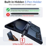 Ốp điện thoại MOBOSI Privacy cho Z Fold 6 có bảo vệ màn hình phía trước chống nhìn trộm Tích hợp bảo vệ bản lề từ tính & Hộp đựng bút S Vỏ điện thoại toàn thân cho Samsung Galaxy Z Fold6, Đen — ảnh 2