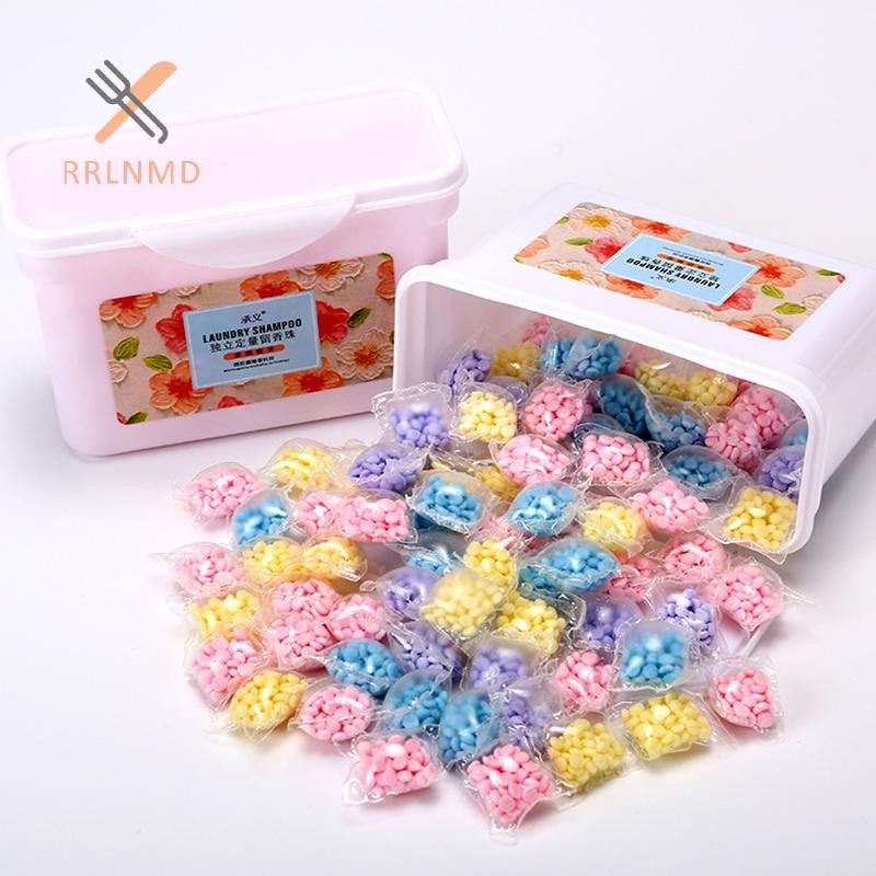 RRLNMD 50 / 100 Chiếc Giặt Hạt Thơm Hạt Bột Giặt Viên Bóng Cho Máy Giặt Quần Áo Khuếch Tán Perfum Thơm Tăng Áp Hạt MỚI