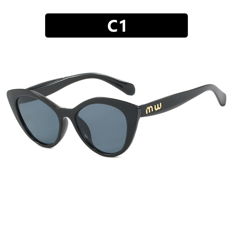 Xu hướng thời trang Kính râm mắt mèo Retro Chống tia cực tím Kính râm Unisex Tấm che nắng Kính râm cao cấp UV400