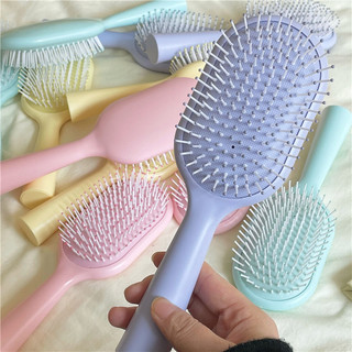 Lược massage chải tóc cầm tay Lược cầm tay tạo kiểu màu sắc pastel