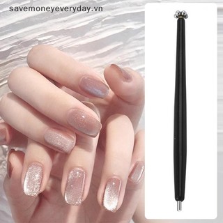[savemoneyeveryday] Bút dán từ tính mắt nghệ thuật móng tay 2 trong 1 dành cho hạt sắt hút bằng thép Bút chấm nam châm Thiết kế móng tay [vn]