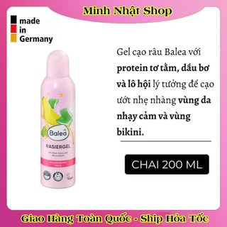 [CÓ CHE TÊN] GEL CẠO LÔNG BALEA NỘI ĐỊA ĐỨC 200ml DA NHẠY CẢM