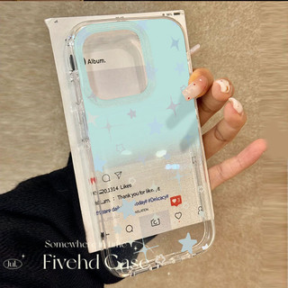 Ins Hàn Quốc Cô Gái Dễ Thương Gradient Ngôi Sao Xanh Lấp Lánh Vỏ Bling Cho iPhone 11 16 16E 15 14 13 12 Pro Xs Max XR X 7 8 6 Plus SE Vỏ Điện Thoại TPU Mềm Vỏ Bảo Vệ Vỏ Trong Suốt