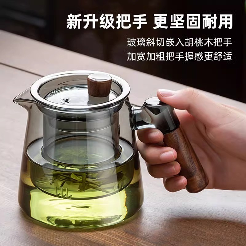 Ấm, Cốc Thủy Tinh Pha Trà Có Lõi Lọc Dung Tích Khoảng 550 ml