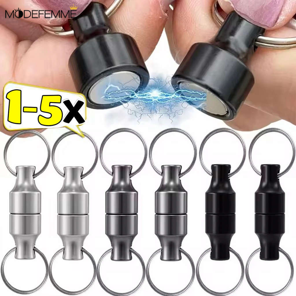 [H & L] Móc khóa từ tính Lực kéo 20KG, Giá đỡ chìa khóa chống thất lạc bằng thép Carbon có móc tháo nhanh, Phụ kiện di động bền bỉ (1 / 3 / 5 CÁI)